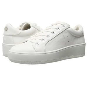 COPY - White Steve Madden leather platform shoes